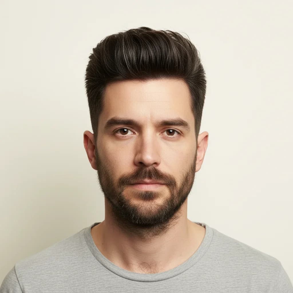 AI preview showing new beard style after