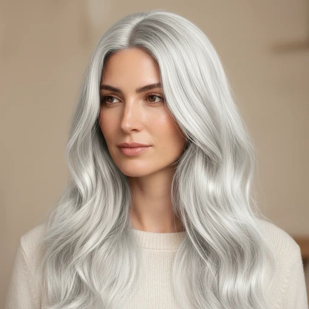 Professional headshot with refined hair color tone after