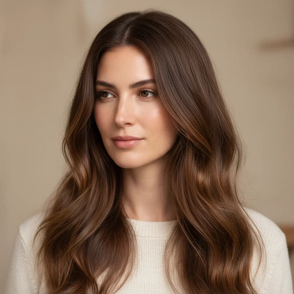 Professional headshot with refined hair color tone before