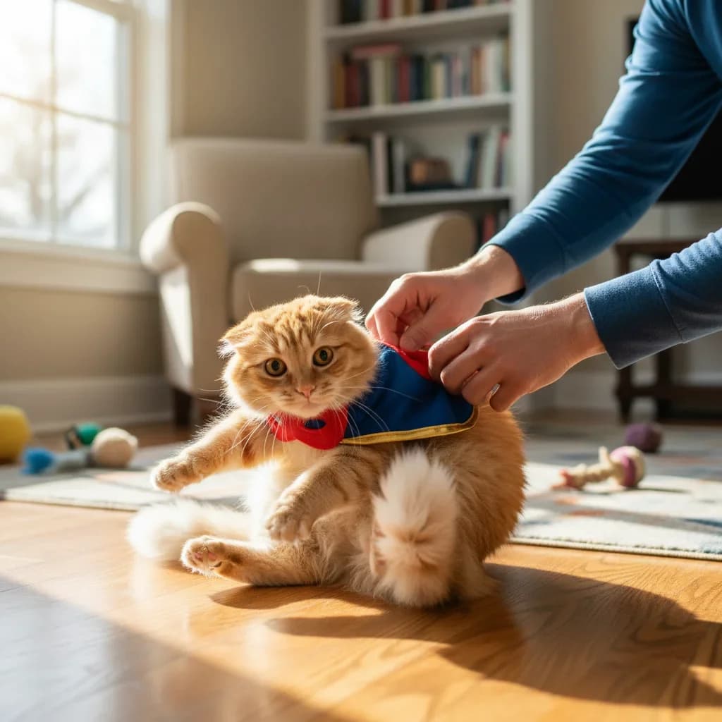 Dog wearing a pumpkin costume generated with AI before
