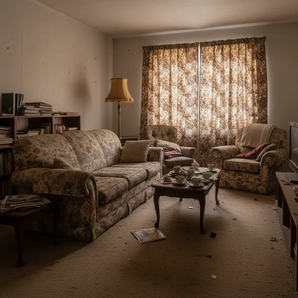 Client-ready interior design concept board before