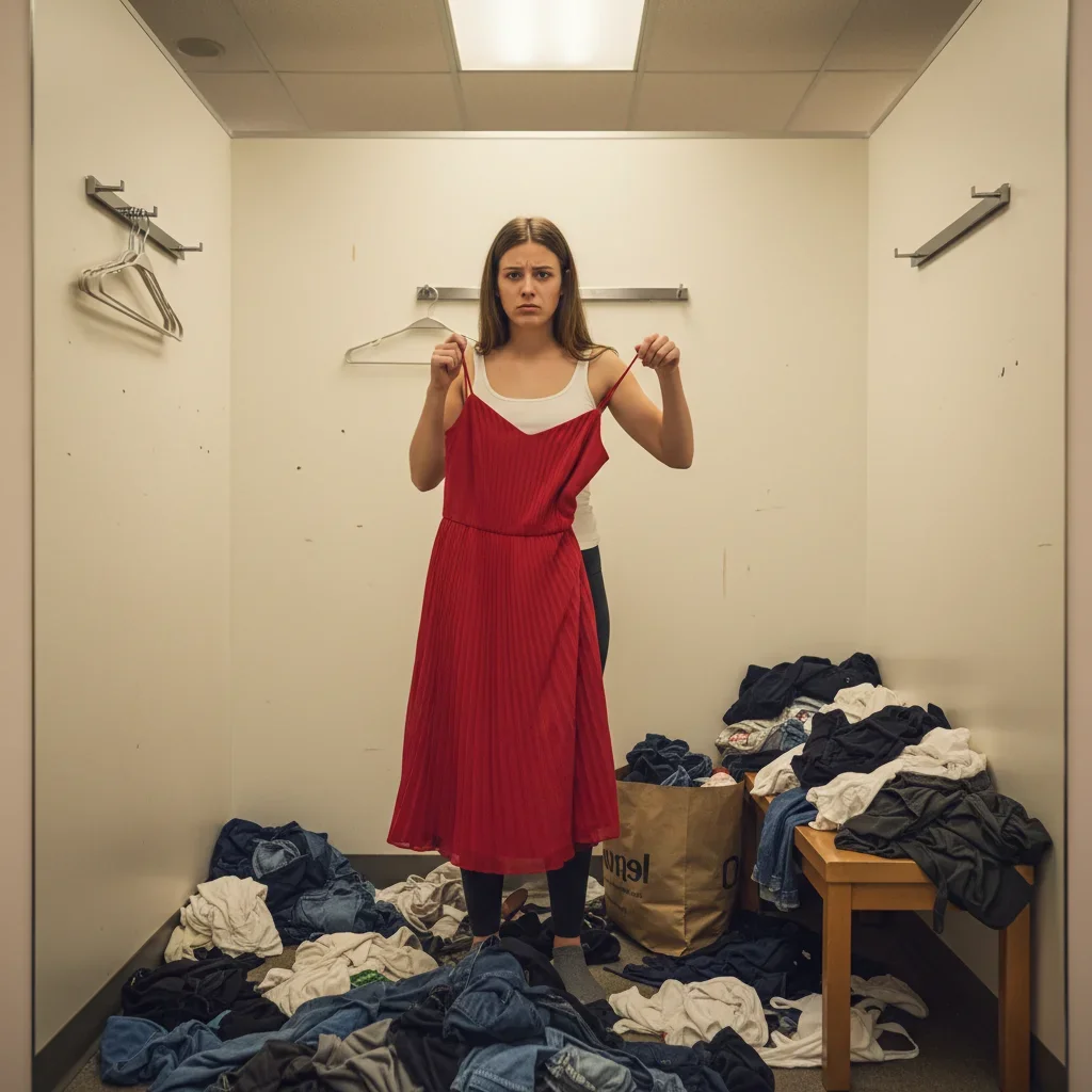 Fashion creator showcasing outfits via virtual try-on before